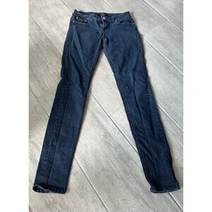 Vintage Rocawear Jeans Womens 5 Juniors Blue Bootcut Low Rise Dark Wash Stretch